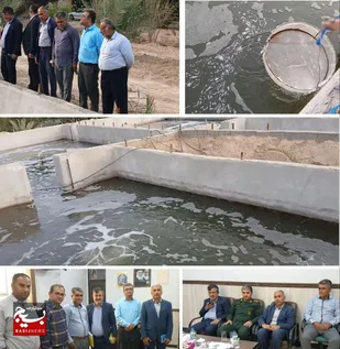 پیگیری مشکلات طرح آبزی پروری میگو و ماهی در هندیجان