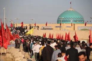 لحظات تحویل سال در شلمچه