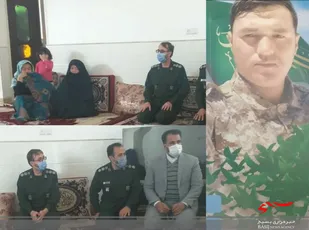 تکریم از خانواده شهید والامقام نظری توسط جانشین فرمانده سپاه روح الله استان مرکزی