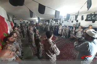 عزاداری سرور و سالار شهیدان در مناطق مرزی مأموریت رزمندگان تیپ انصارالحسین(ع)