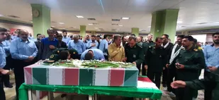 بدرقه شهید گمنام در نیروگاه شهید رجایی قزوین
