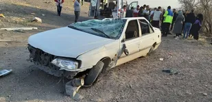 تصادف ۲ دستگاه خودرو در زنجان یک فوتی و سه مصدوم برجا گذاشت