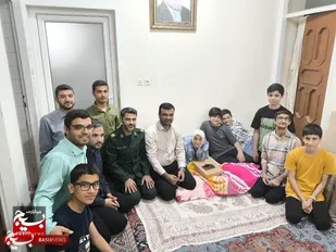 دیدار فرمانده حوزه کربلا شهرستان بوشهر با خانواده شهید