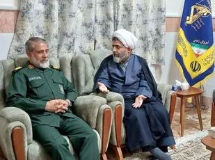 جلسه هم اندیشی مسؤل دفتر نمایندگی ولی فقیه سپاه حضرت جوادالائمه خراسان شمالی با فرماندهی قرارگاه منطقه ای شهید سجاد نزسا