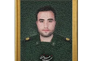 تمثال شهید نظری با عکس ۱۱۰۰ دانش&zwnj;آموز ملایری طراحی شد