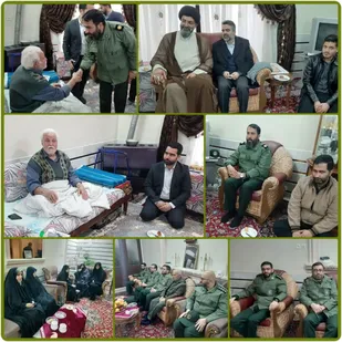 دیدار مسئولین ارشد پیشوا با خانواده شهید جلال ابویی مهریزی