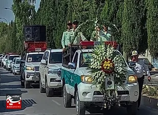 تشییع پیکر مطهر شهید مدافع امنیت جوادکریمی  در بافت برگزار شد