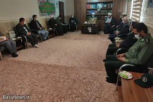 دیدار جمعی از مسئولین و بسیجیان با امام جمعه قهاوند