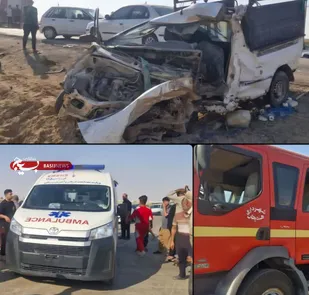 عملیات جهادی امدادونجات آتش&zwnj;نشانی هندیجان در جاده بندر سجافی