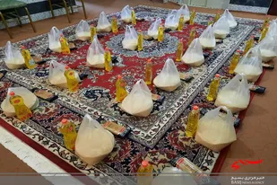 55 بسته معیشتی در مدرسه علمیه فاطمیه دامغان تهیه و توزیع گردید