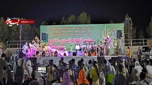 مراسم ازدواج آسان ۲۰ زوج در دهستان گچین بندرعباس