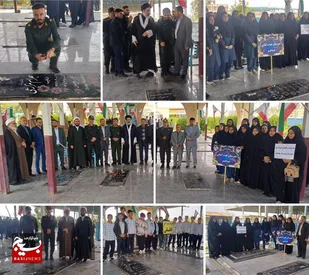 برگزاری مراسم غبارروبی مزارمطهرشهدای شهرستان هندیجان