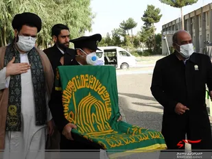 برگزاری صبحگاه مشترک نظامی در ساوه با حضور خادمین حرم امام رضا علیه السلام