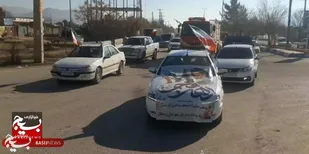 برگزاری رژه خودرویی شهرستان رومشکان به مناسبت دهه مبارک فجر +فیلم