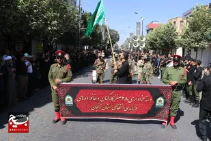 حرکت دسته عزاداری نیروهای مسلح در زنجان