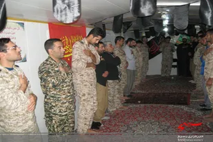 آئین عزاداری  محرم در مناطق مرزی مأموریت رزمندگان تیپ انصارالحسین(ع) همدان