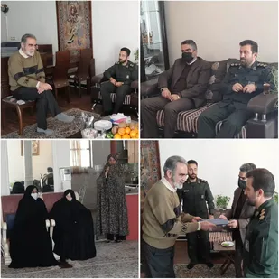 دیدار فرماندار و فرمانده سپاه پیشوا با خانواده شهید والامقام " محمدرضا عطایی "