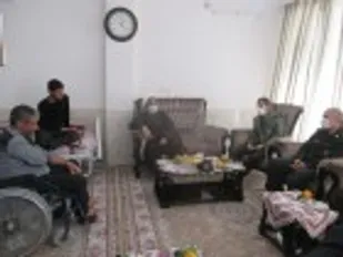 دیدار شورای ناحیه درچه با جانباز مهدی جزینی