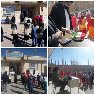 برگزاری جشن انقلاب در دبستان برکت روستای نصیر آباد