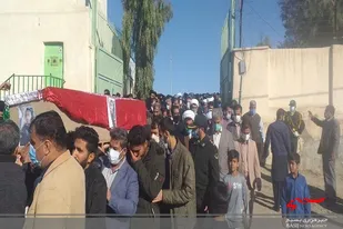 تشیع پیکر شهید محمدرضا نورآئین در شهرستان زهک