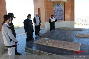 مراسم غبار روبی و عطر افشانی قبور مطهر شهدای سامان