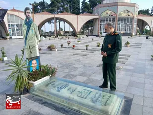 ادای احترام فرمانده سپاه کربلا به مقام شامخ شهدای شهرستان بهشهر