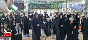 اجتماع مادران و کودکان برای حمایت از کودکان غزه در شهرستان عسلویه