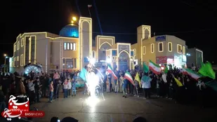 جشن و اجتماع حمایتی مردم گلبهار از پیروزی های جبهه مقاومت اسلامی + عکس و فیلم