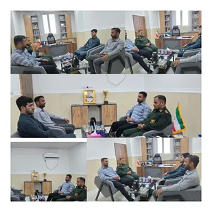 دیدار فرمانده حوزه مقاومت بسیج شهید شوشتری لیردف با شهردار لیردف