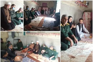 دیدار با خانواده شهدا عاشورا و تاسوعا چابهار در روستایی وشنام بخش مرکزی چابهار
