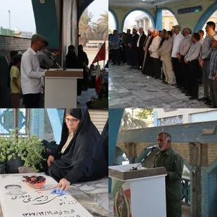 بزرگداشت هفته دفاع مقدس در قشم با آیین غبارروبی گلزار شهدای شهرستان