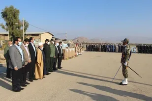 صبحگاه مشترک با حضور مسئولین شهرستان