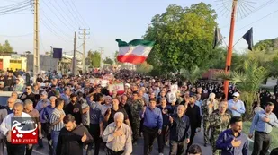 پیکرهای مطهر رزمندگان شهید حملات هوایی آمریکا در گتوند آرام گرفت