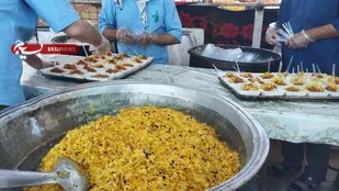 خدمت رسانی موکب شهدای قاقازان به زائرین اربعین حسینی