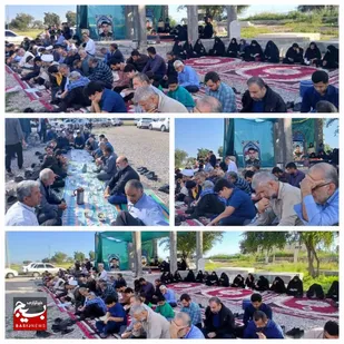 مراسم دعای ندبه در جوار مزار شهید مدافع امنیت &laquo;امید افراسیابی&raquo; همزمان با دهه کرامت در روستای مرتضی گتوند