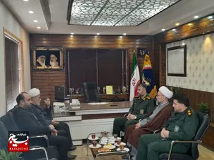 بررسی برنامه های مشترک سپاه ناحیه قائم شهر با اداره اوقاف و امور خیریه این شهرستان