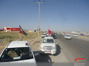 رژه خودرویی در شهرستان زاوه