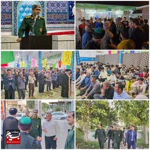 دیدار صمیمی فرمانده ناحیه مقاومت بسیج اندیمشک با مردم شهر چمگلک