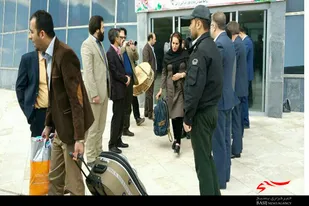 بدرقه مسافران مشهد مقدس در ایستگاه راه&zwnj;آهن ملایر