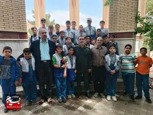 تجدید میثاق دانش آموزان بسیجی شاهرود با شهدا+ تصاویر