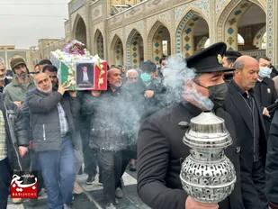 پیکر پاک جانباز شهید در مشهد تشییع شد + (عکس)