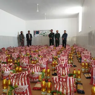 توزیع 200 بسته مواد غذایی و 2 رأس گوسفند در سال جدید