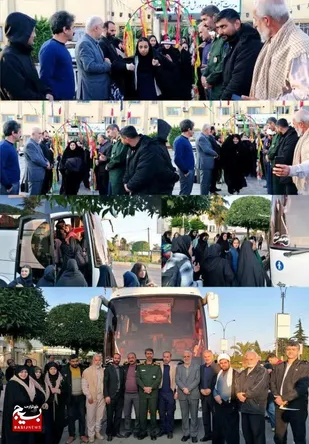 دختران عباس&zwnj;آباد عازم مناطق عملیاتی جنوب کشور شدند