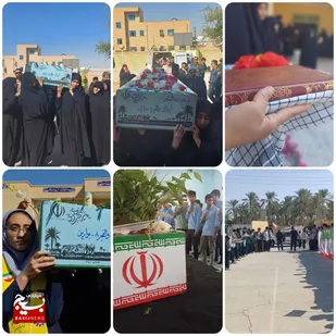 پیکر مطهر شهید گمنام،تنگستان را در سحاب عشق و ایثار غرقه کرد