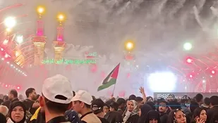 طنین صدای مردم غزه در کربلای معلی/اینجا هر قدم، پیمانی است برای ایستادگی