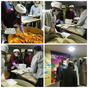 توزیع بسته غذایی گرم میان نیازمندان در ماه رمضان