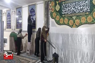 جهادگران بسیجی سرخه پای کار جهت خدمت رسانی
