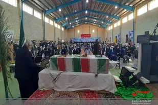 مراسم وداع با پیکرمطهر شهید گمنام در هیرمند برگزار شد
