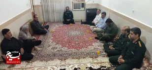 دیدار مجموعه لشکر عملیاتی ۷ ولی عصر (عج) خوزستان با خانواده شهید در دزفول