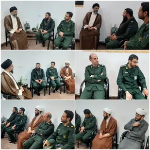 دیدار نوروزی و عیدانه فرمانده سپاه با امام جمعه شهرستان پیشوا